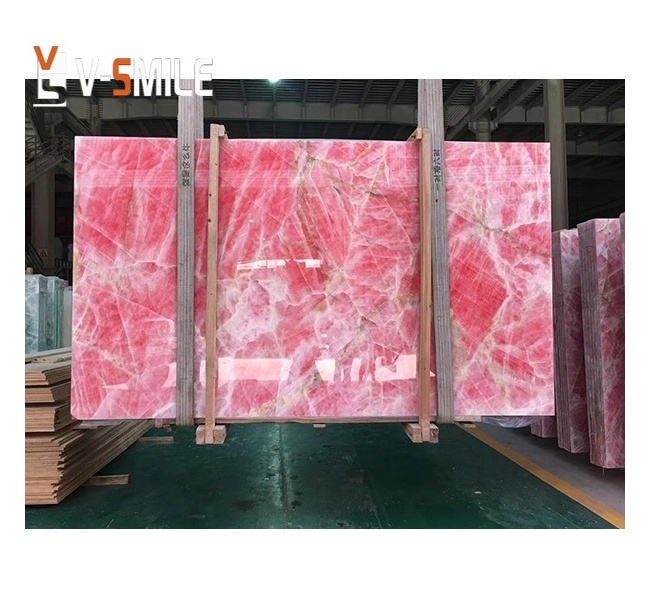 Natural Stone Purple Onyx slab  tile wall decoration marble pink onyx Translucent onyx