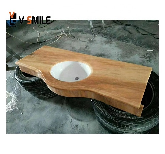 popular china polished sunset yellow marble customize tile wall flooring countertop stairs paving red marble countertops