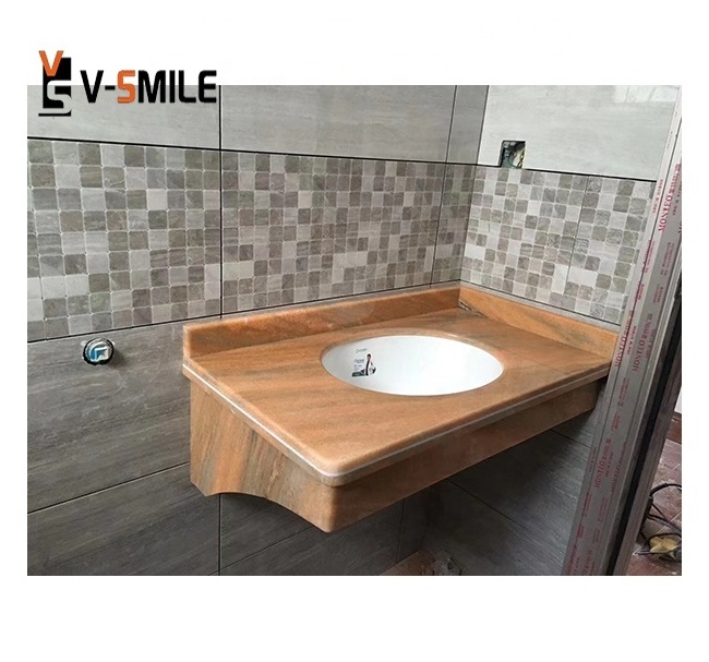 popular china polished sunset yellow marble customize tile wall flooring countertop stairs paving red marble countertops