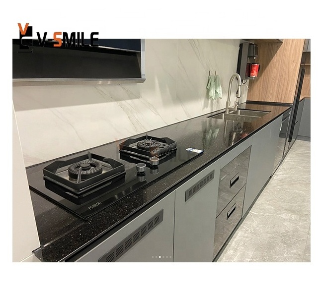 granite Black Galaxy Slab black granite tiles Countertop vanity top sink countertops Cabinet board