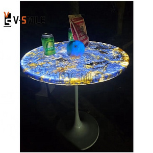 Luxury Photoelectric Agate Led Light Marble Stone For furniture table