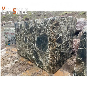 Own Quarry Green Levanto dark green marble raw stone block on stock rough marble stone block for sale