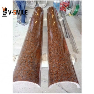 India red granite  Pillars Hollow column sketch plate red color Imperial Red  granite arc panel column Roman column