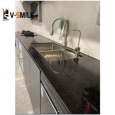 granite Black Galaxy Slab black granite tiles Countertop vanity top sink countertops Cabinet board