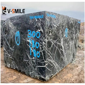 building material custom cutting large size natural stone green rough solid marble block