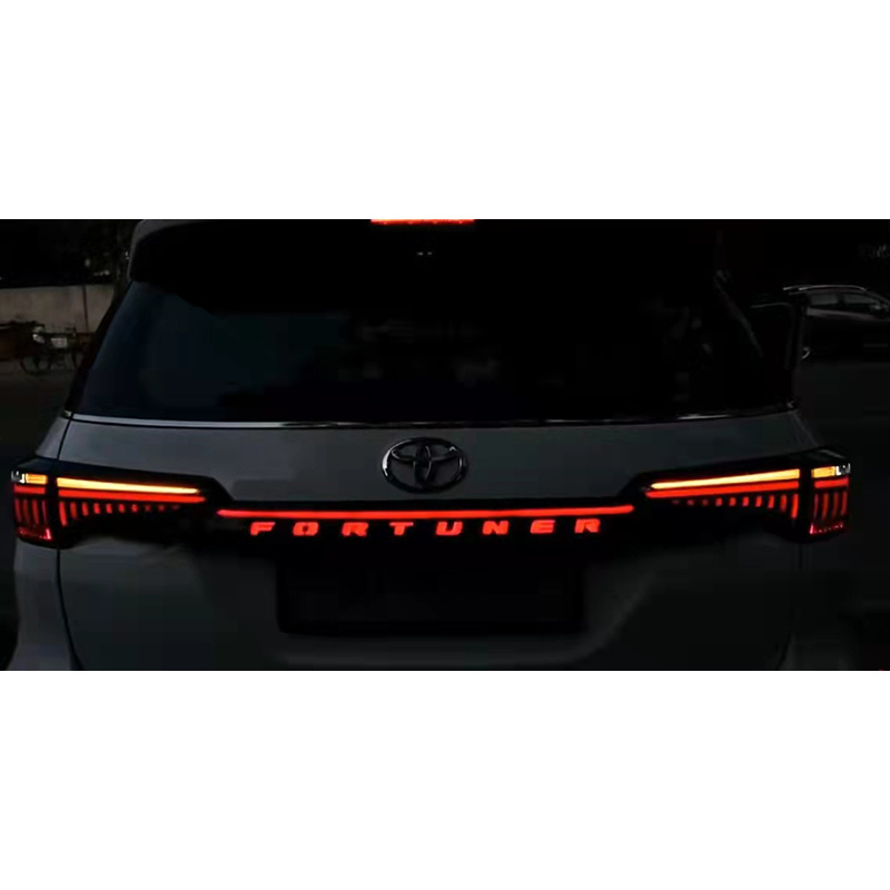 Car Accessories Rear Bumper Trunk Tail Light For   Fortuner 2015-2018 LED Reflector Brake Lamp Reverse Spoiler Light