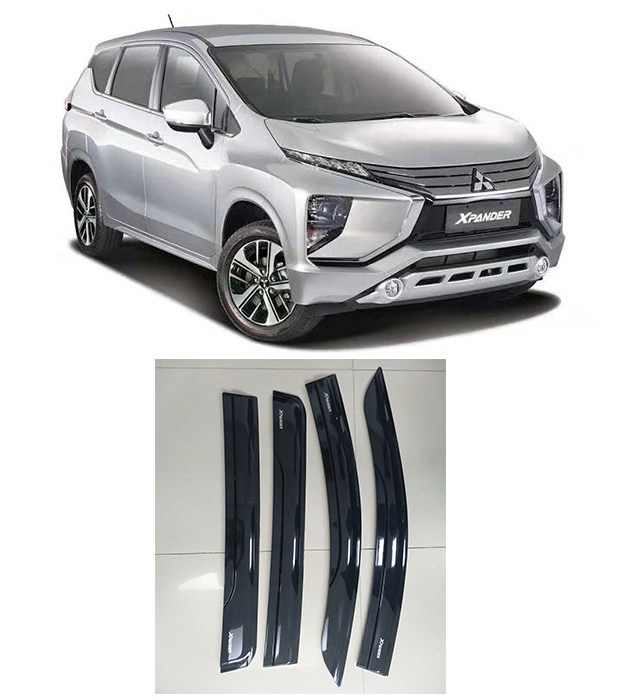 car accessories rain guard weather shield wind deflector door car chrome window visor for  mitsubishi xpander  2017-2020