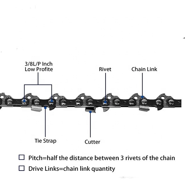 weisila  16-Inch 3/8LP 050 56DL saw chain for electric gasoline  chainsaw  parts fits Echo, Husqvarna