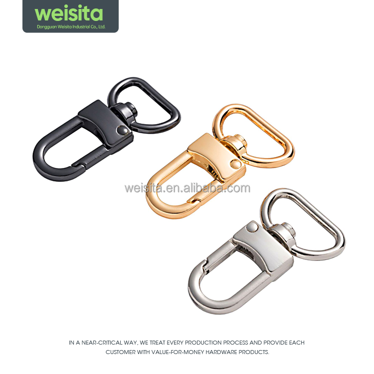 Metal Detachable Snap Hook Trigger Clips Buckles for Leather Strap/ Belt Keychain Webbing Pet Leash Hooks 3 Sizes Snap Hook