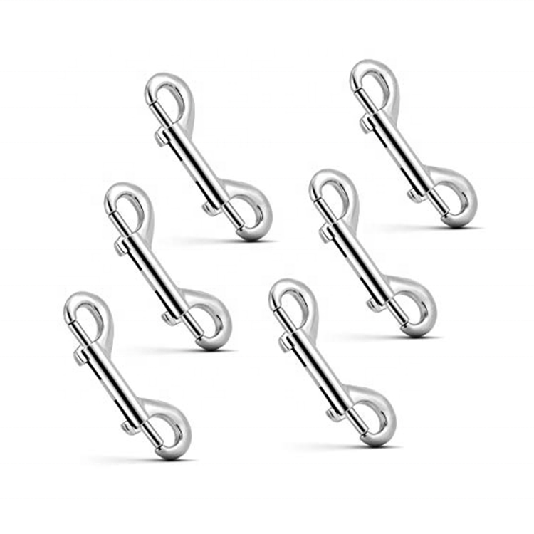 Bolt Snaps 6 Pack Double Ended Bolt Snaps Zinc Alloy Hook Crochet Hook Metal Clips for key chain bag