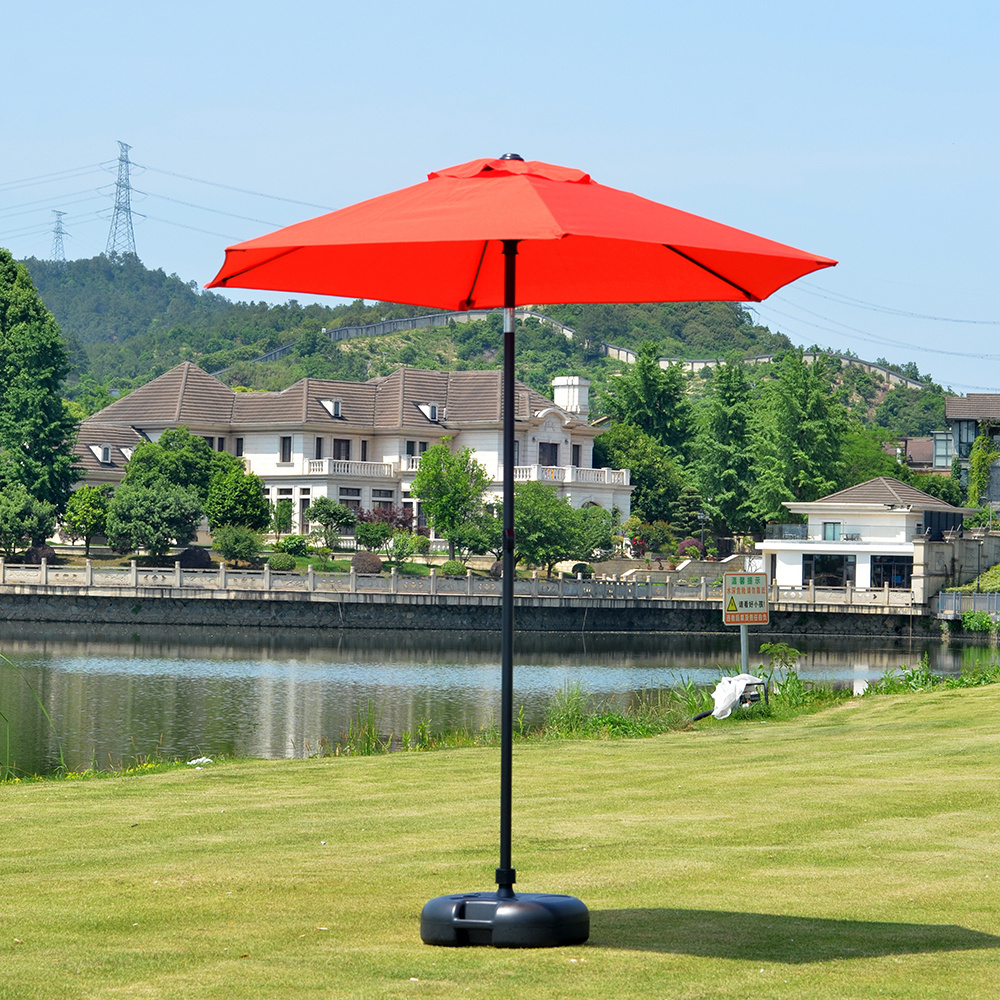 2M Garden Umbrella 360 Degree Rotatable Outdoor Sunshade Umbrella with Base