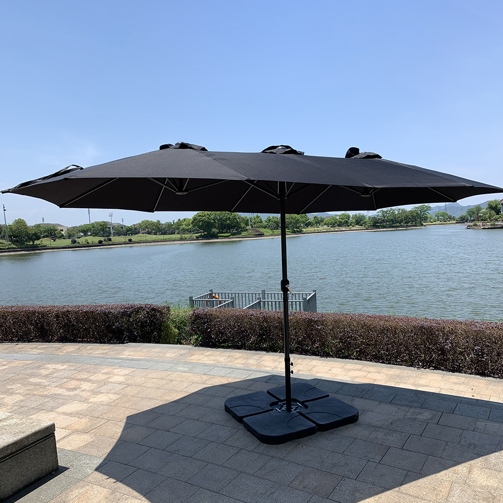 Outdoor Beach Aluminum Patio Umbrella Garden Double-sided Large Sunshade Umbrella