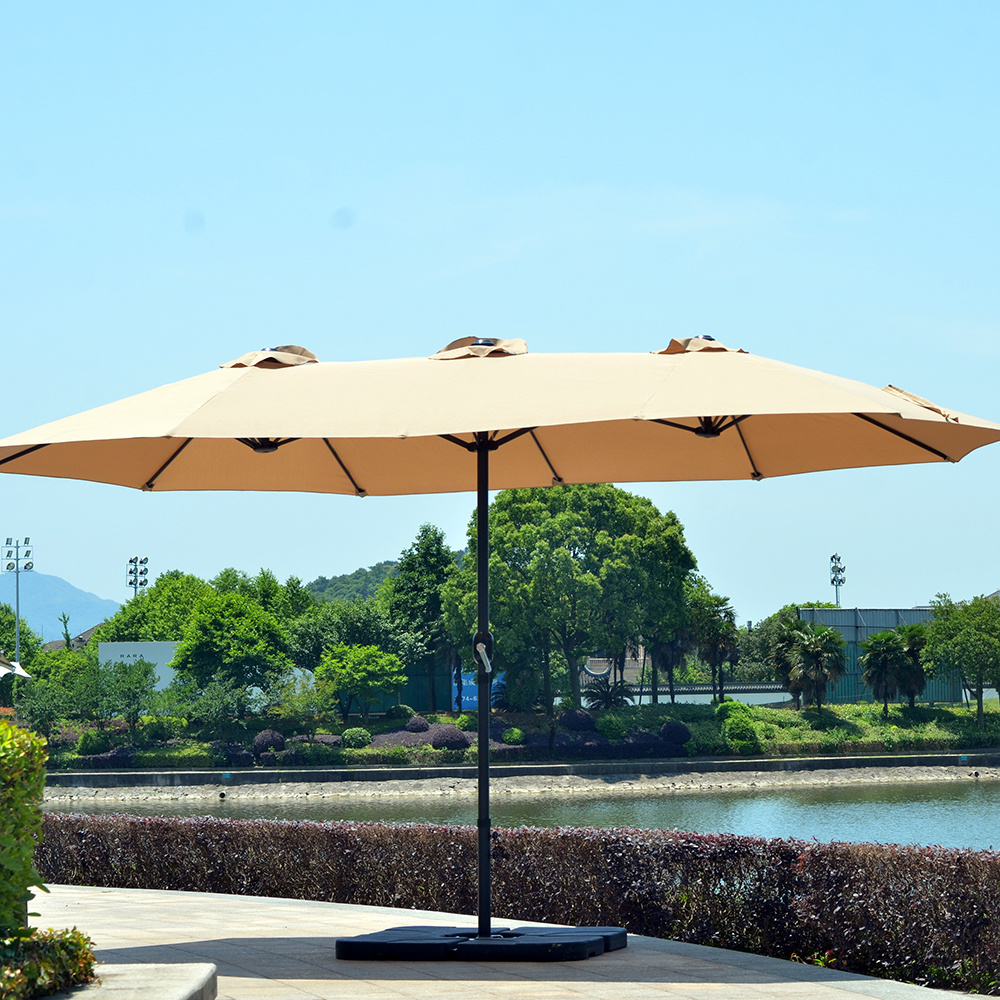 Outdoor Beach Aluminum Patio Umbrella Garden Double-sided Large Sunshade Umbrella