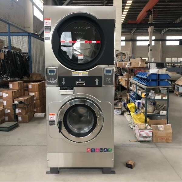 16kg Professional double stack laundromat industrial washing machine price manufacturer