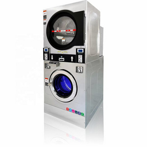 16kg Professional double stack laundromat industrial washing machine price manufacturer