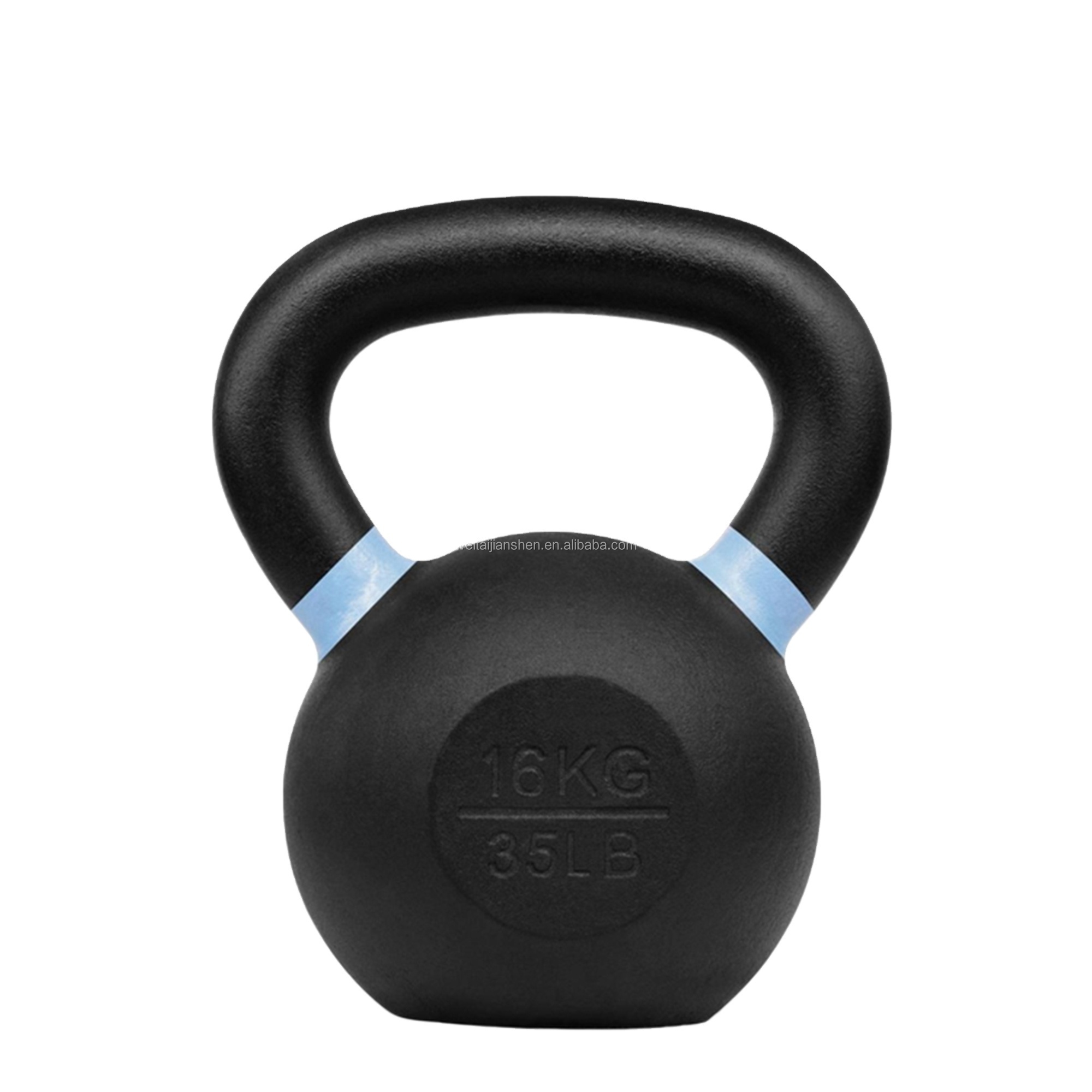 YES OR NO Wholesale Fitness 24 Kg Ergonomic Grip Single Black Color Powder Coated Cast Iron Kettlebell