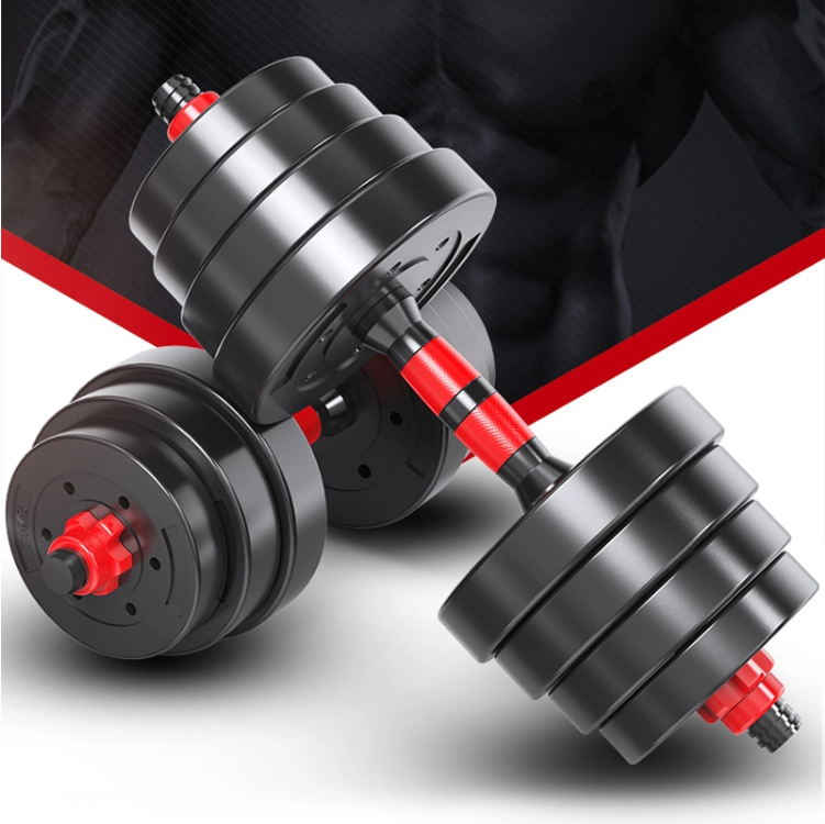 YES OR NO Wholesale Colored Home Gym Fitness Dumbbell Plastic Dumbbells Long Bar Cement Dumbbell 25Kg