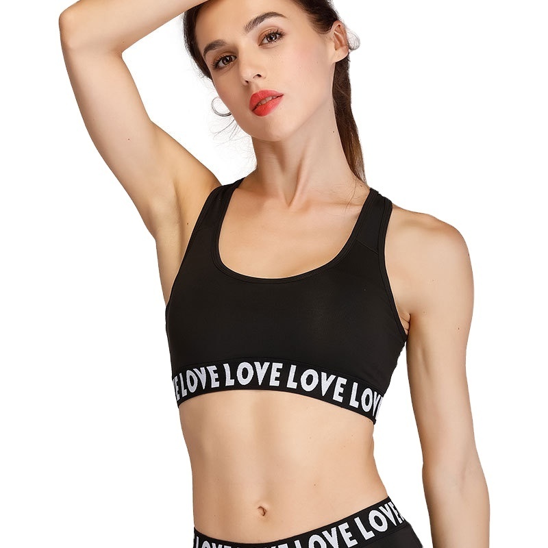 Fitness Ladies Girls Running Gym Yoga Tops Custom Logo Crane Exercise Workout Women Sports Bra Top Bra Yoga Cropped Sports Bra