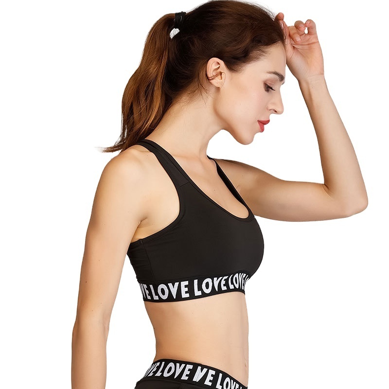 Fitness Ladies Girls Running Gym Yoga Tops Custom Logo Crane Exercise Workout Women Sports Bra Top Bra Yoga Cropped Sports Bra