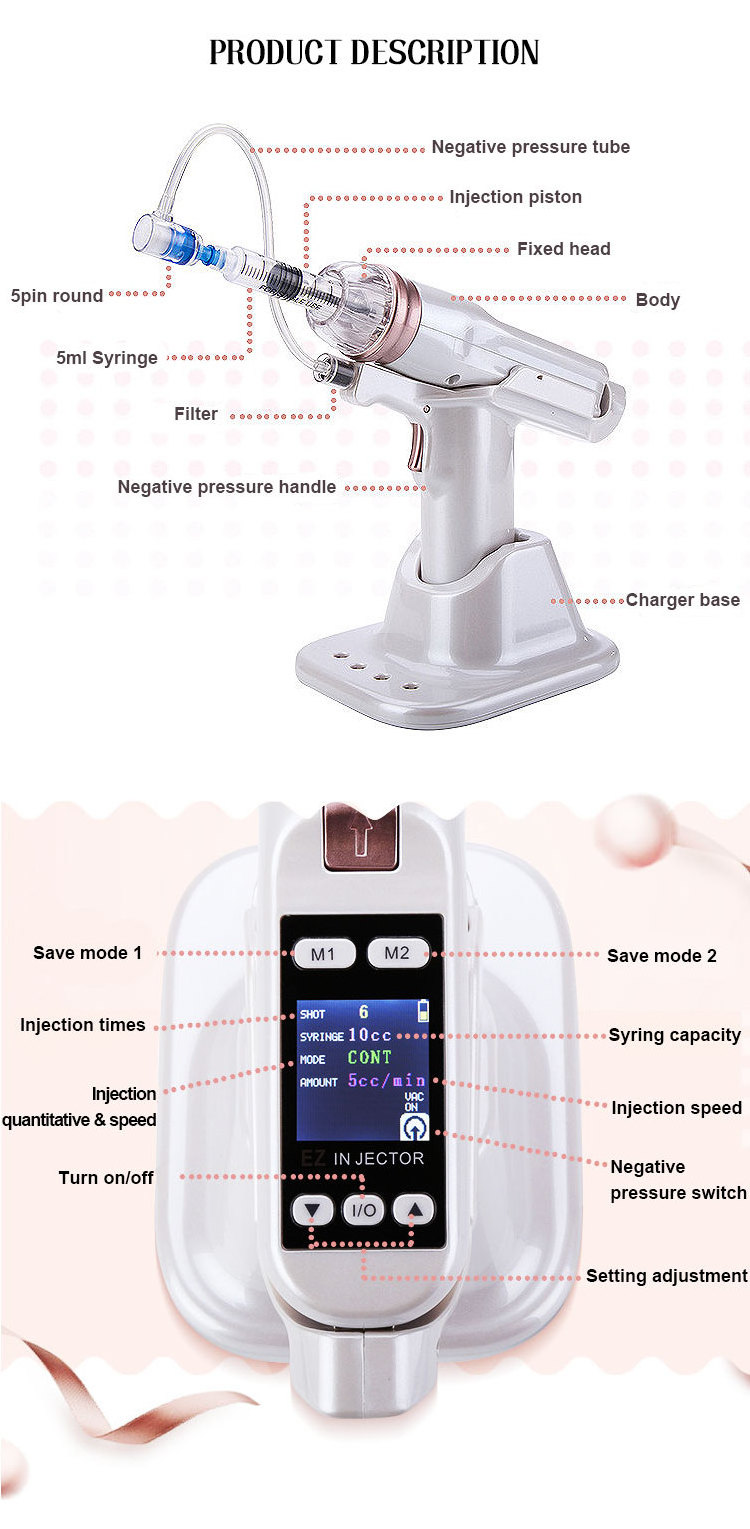 Disposable Skin Booster Crystal Mesotherapy EZ Meso Injector 9 Pins Multi Needles