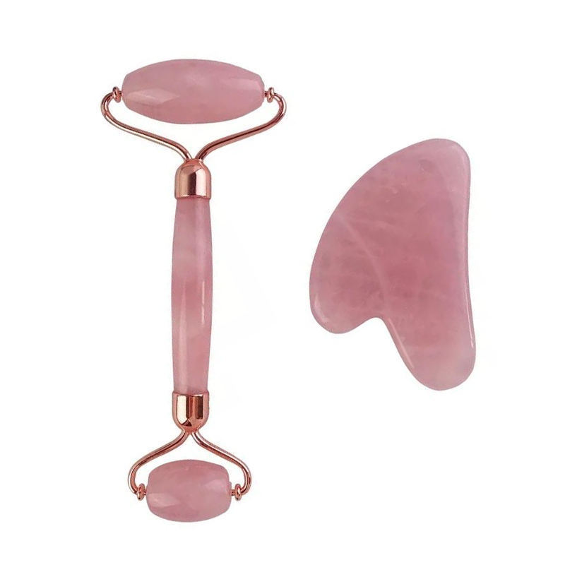 Natural Quartz Green Black Purple Roller Face Lifting Pink Gua Sha Crystal Jade Roller