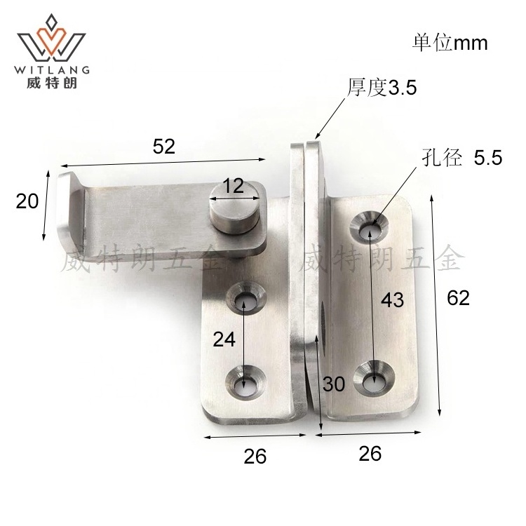 Stainless Steel Sliding Safety Latch Lock Heavy Duty Barn Door Bolt Latch Drawer Locks Flip Door Latch