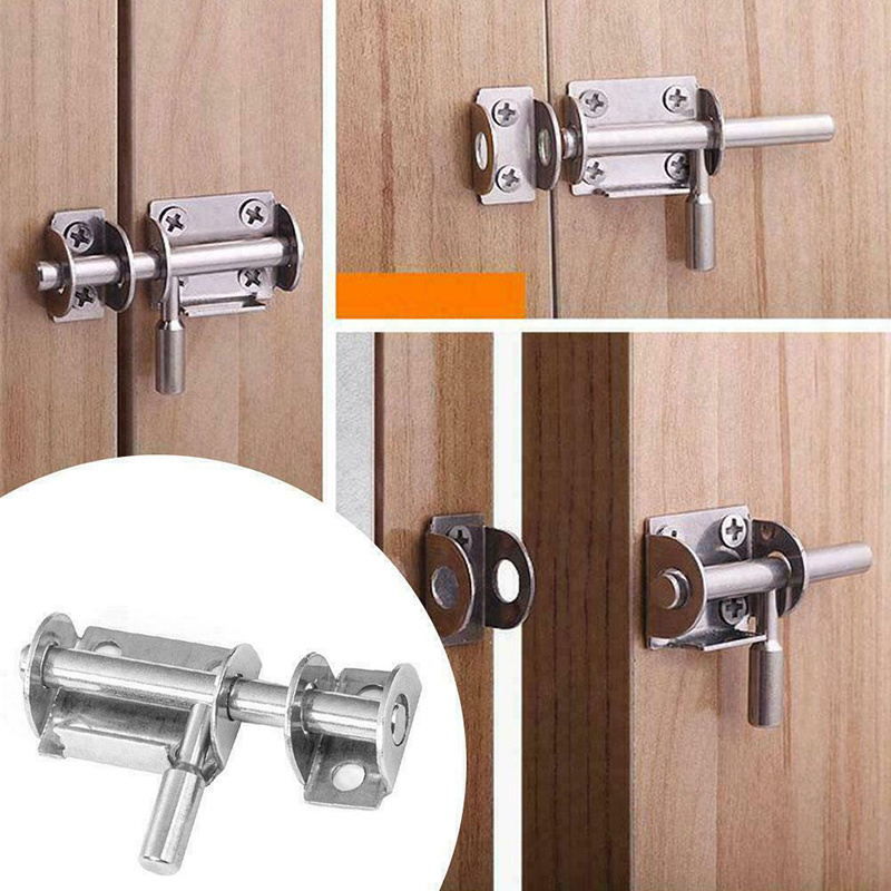 Heavy Duty Safety Anti-theft Door Bolt Lock Stainless Steel Barrel Bolt Latch with Left and Right Installation