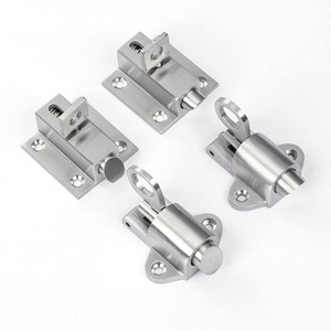 High Quality Pull Ring Spring Bounce Gate Latch Stainless Steel Safety Sliding Door Latch Lock