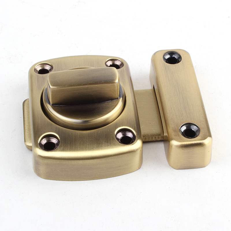 Hot Selling Safety Door Bolt Slide Lock Multiple-color Zinc Alloy Closet Bathroom Latch