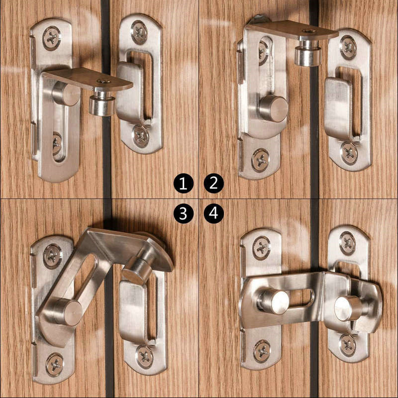 Hot Selling 90 degree Sliding Door Latches Barn Barrel Bolt Lock Durable Hardware Flip Door Gate Latch