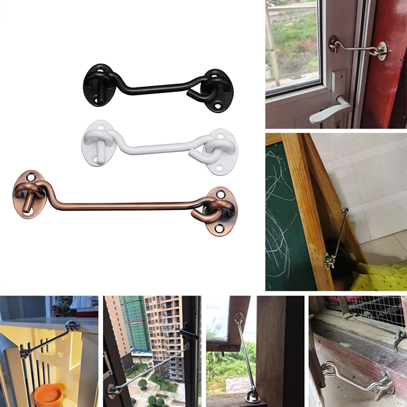 Heavy Duty Stainless Steel Cabin Door Gate Latch Barn Door Hook and Eye Latch For Window Sliding Door Cabinet Fence Shutter