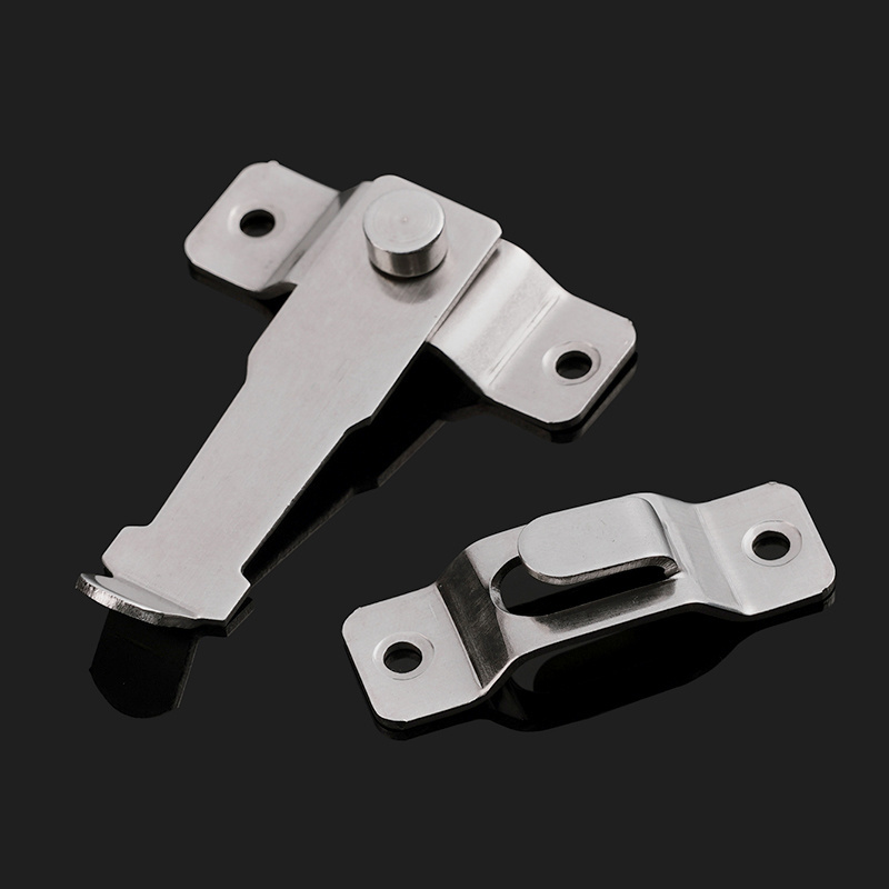 Stainless Steel Door Buckle Bolt Latches Safety Bolt Sliding Gate Hasp Latch Door Lock for Window Cabinet Fitting