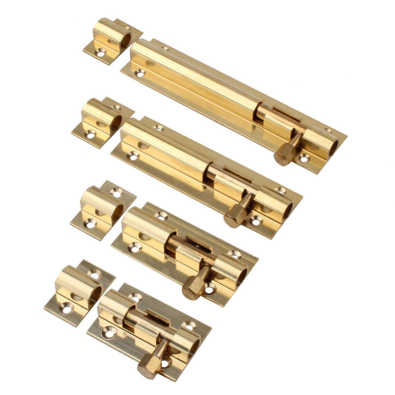 Top Selling Brass Doors Slide Latch Lock Barrel Bolts Home Gate Safety Hardware 1.5/2/2.5/3/4/6 Inch Door Bolt