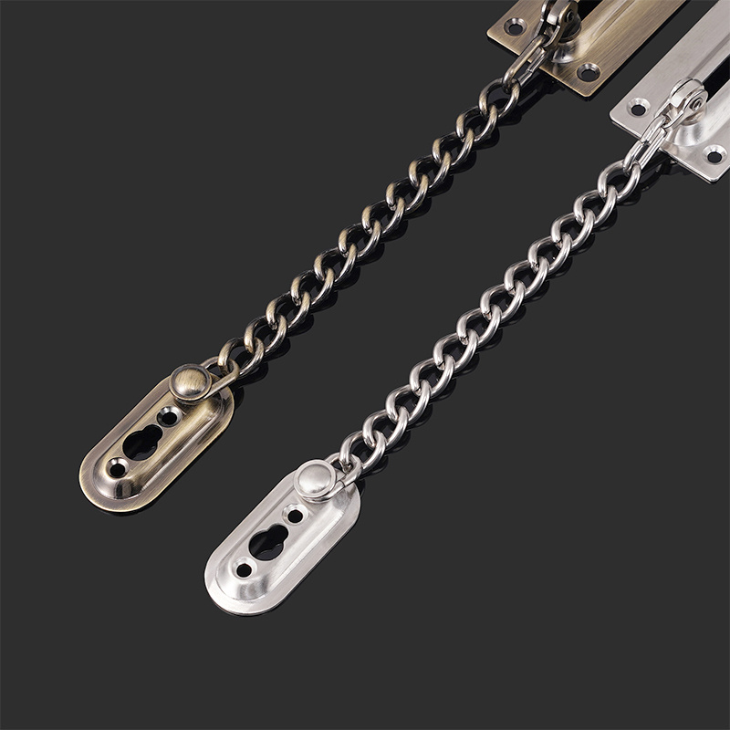 Door Chain Peep Bolt Lock Stainless Steel Safety Guard Latch Button Anti-Theft Door Chain