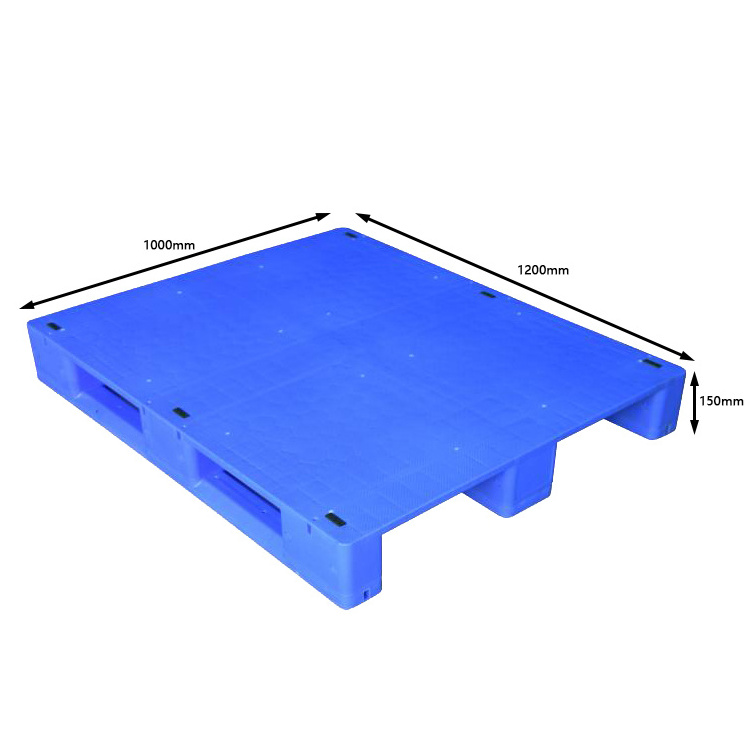 WEITIAN 1200x1000x150mm HDPE Three Runners Size Heavy Duty Recycled Blue Euro Plastic Pallet For Sale 1210WT