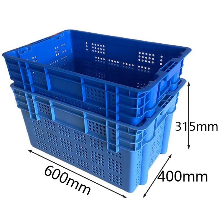 Heavy Duty Stackable Plastic Turnover Moving Crates Foldable Container Attached Lid Logistics Box