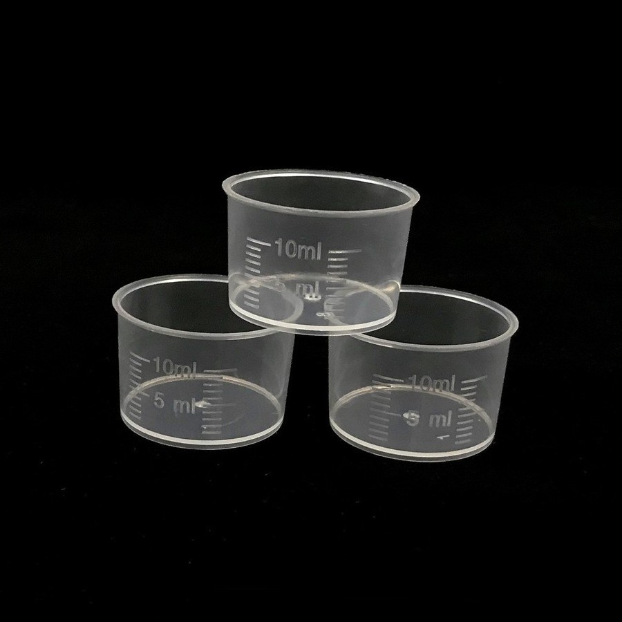 10ml Plastic Measuring Cup Laboratory Measuring Cylinder Food Grade Disposable Mixing Cups With gradient scale