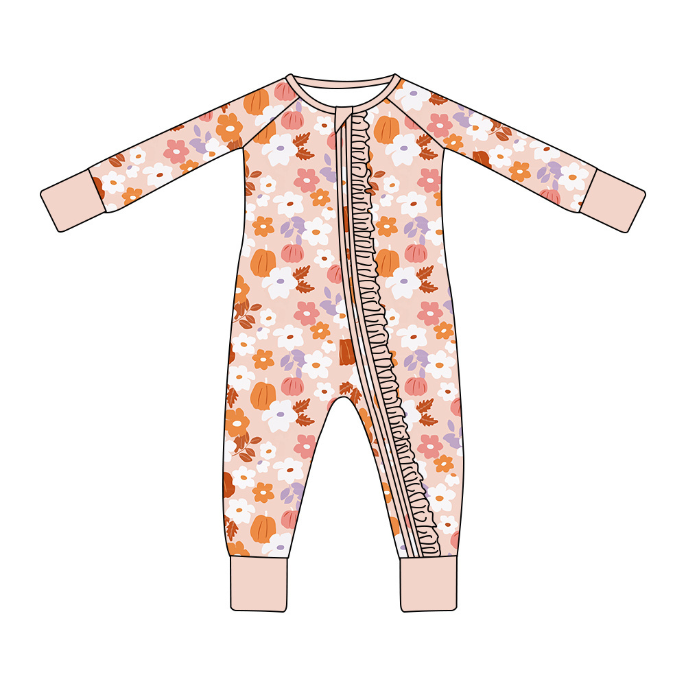 Organic Baby Clothes Customized Romper Digital Print Organic bamboo Cotton children sleeveless jumpsuit and onesie