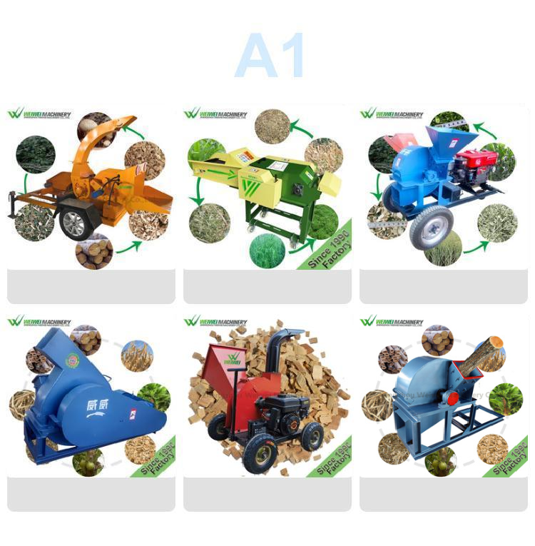 Weiwei woodworking machine professional wood chipper/cutting machine firewood/diesel engine wood chipper