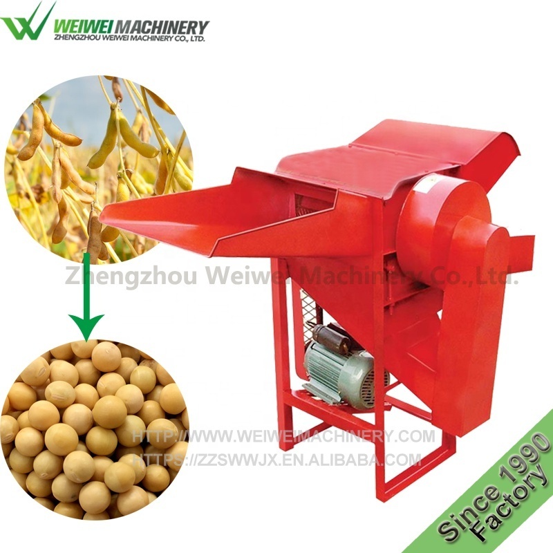 Weiwei factory multifunctional rice, wheat, soybean and sorghum threshing machine small agricultural threshing machine