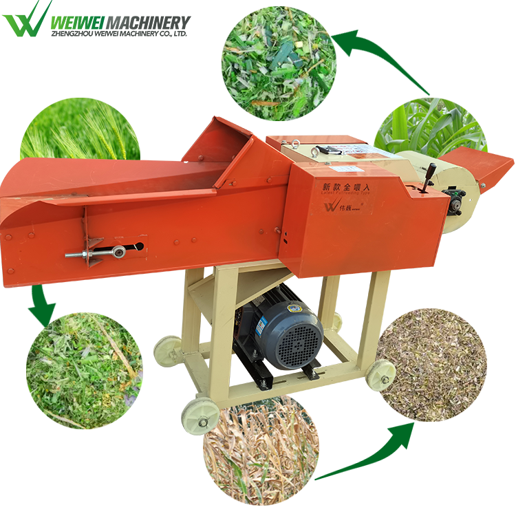 Weiwei Feeding Automatic Combined Cutter And Crusher For Corn Stalk Grass Cutting Shredding Machine