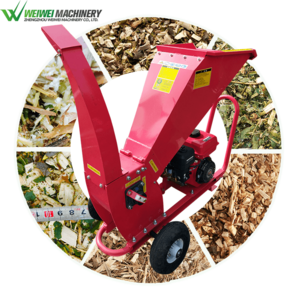 Weiwei Small 7.5hp Garden Forestry Machinery Wood Chips Hammer Mill Log Branches Compost Wood Cutter Machines