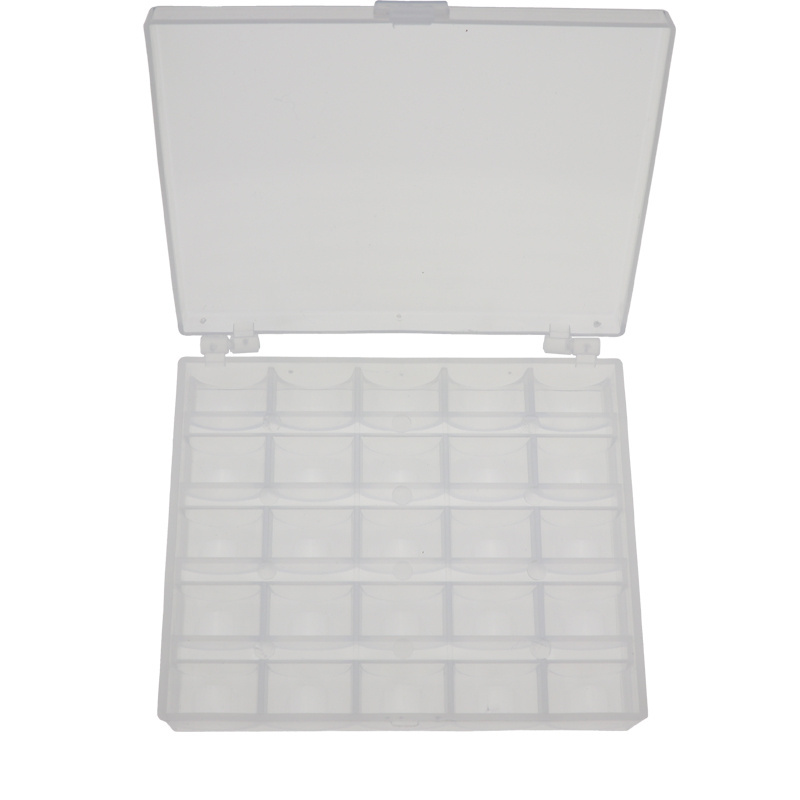 Sewing accessories transparent plastic 25 case bobbin storage box