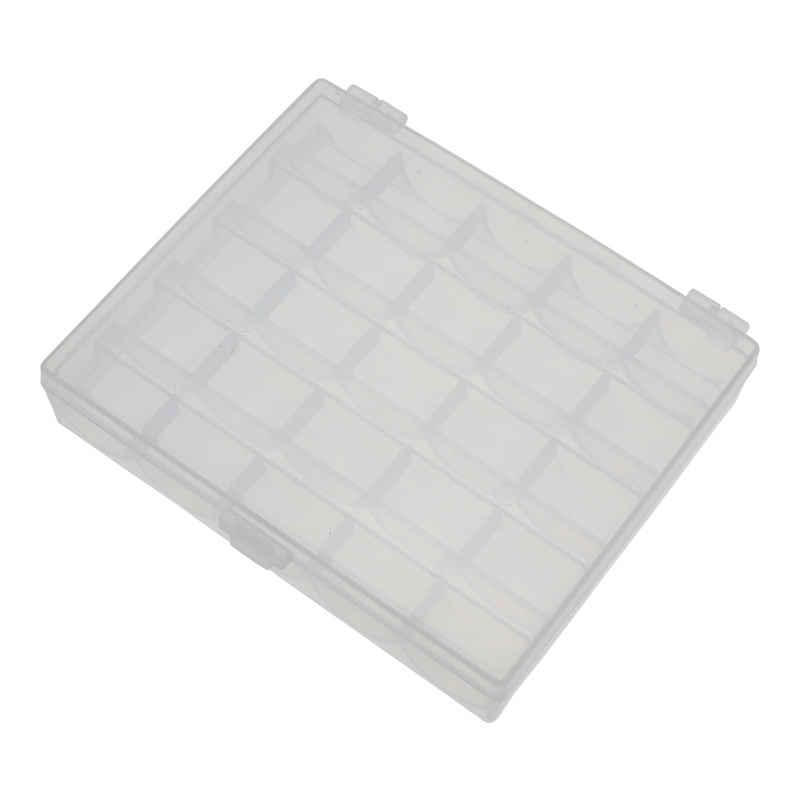 Sewing accessories transparent plastic 25 case bobbin storage box