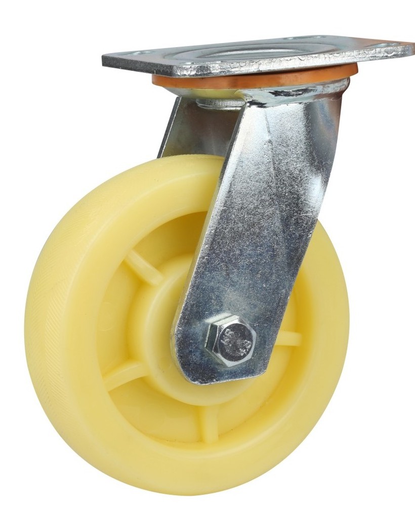 Factory Direct Selling Heavy Small Trolley Flatbed Trolley Wheel Trailer PP Swivel Caster Wheel 8inch