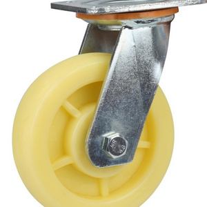 Factory Direct Selling Heavy Small Trolley Flatbed Trolley Wheel Trailer PP Swivel Caster Wheel 8inch