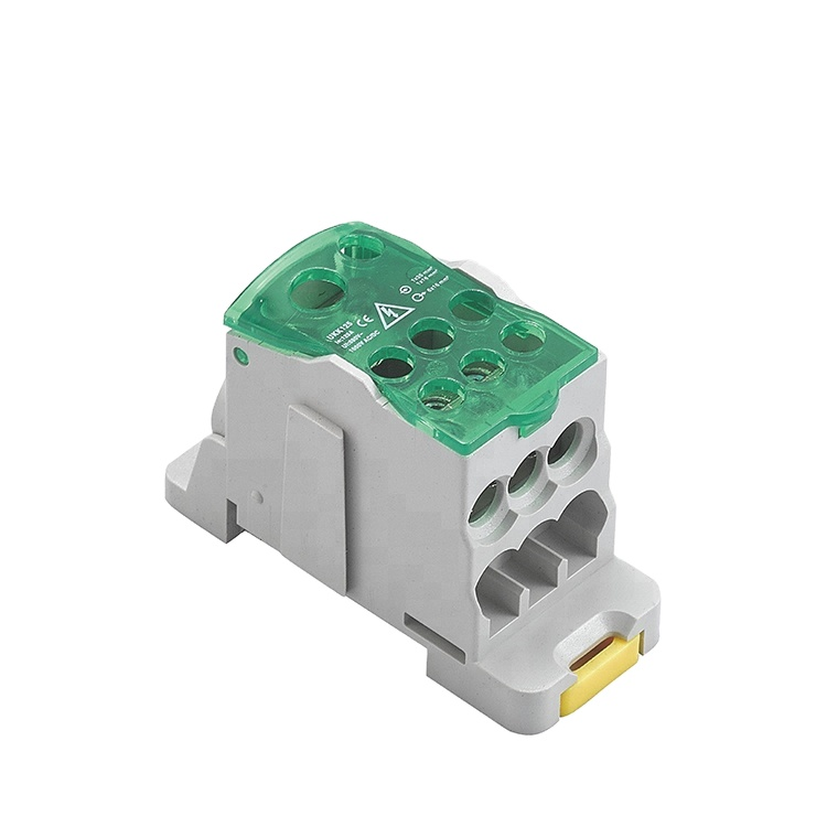 UKK 160A Multipole hole bus bar Terminal Block din rail Power Distribution block  Distribution Power Terminal Block Rail Mounted