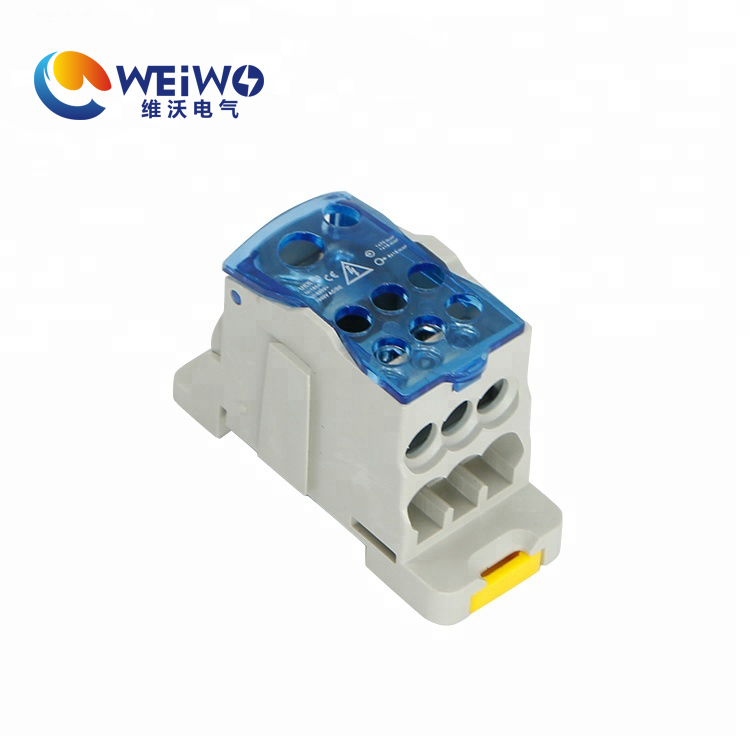 UKK 160A Multipole hole bus bar Terminal Block din rail Power Distribution block  Distribution Power Terminal Block Rail Mounted