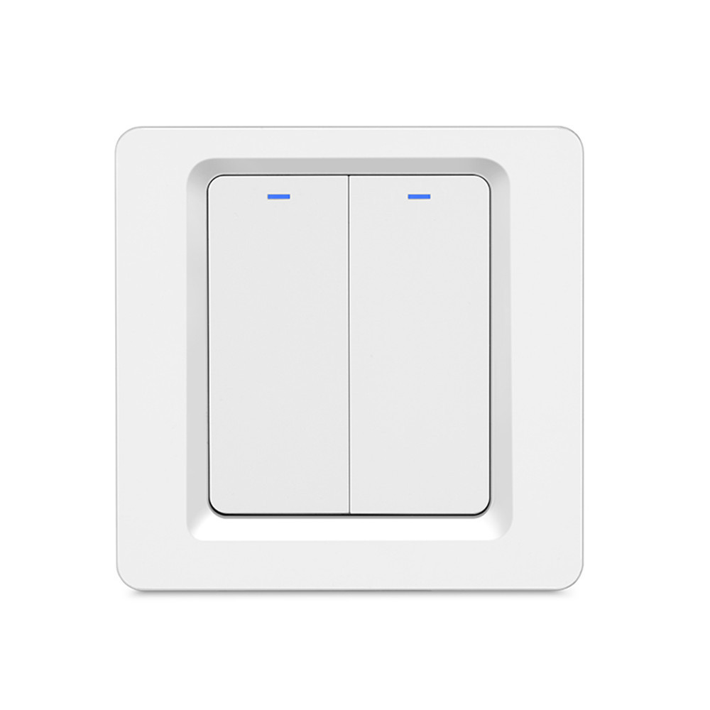 UK Standard 2 GANG 1 Way switch wifi Control button wall light Switch rocker smart switch