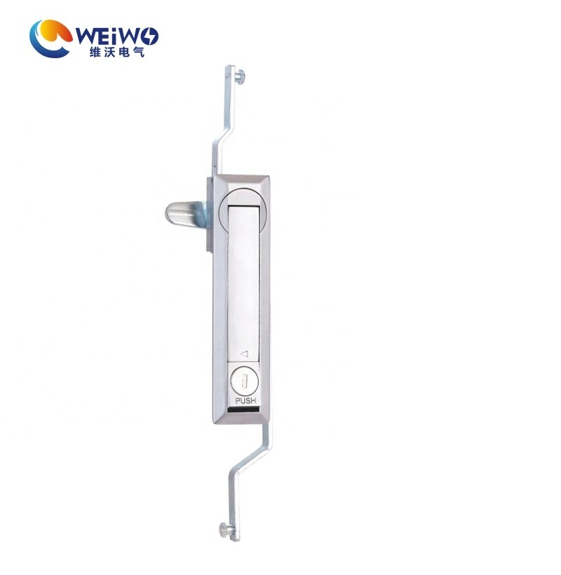 MS731 Push Button Swing Handle Rod Control electrical Panel door Lock electric Cabinet lock Flush pull latch  for door panel